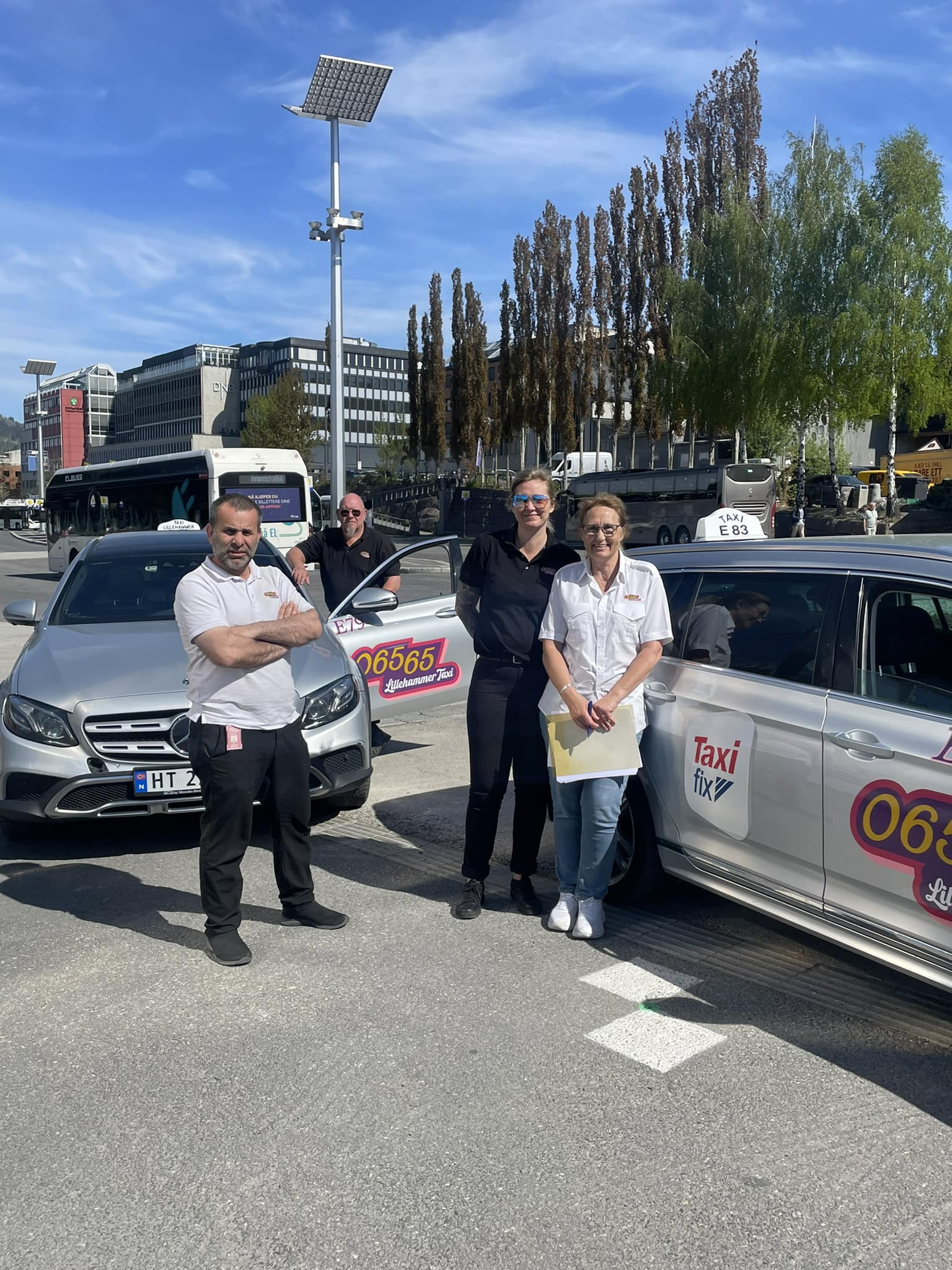 En moderne taxi i Lillehammers gater